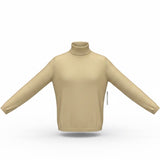 Chicos Womens Gold Metallic Knit Mock Neck Sweater Long Sleeve Classic Fit Sz 2