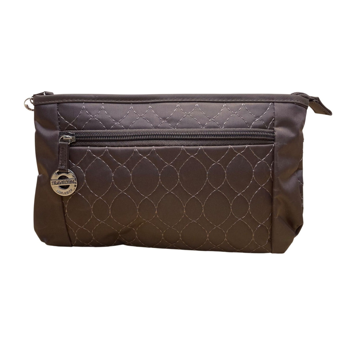 Travelon Women’s Brown Quilted Adjustable Strap RFID Protection Crossbody Bag