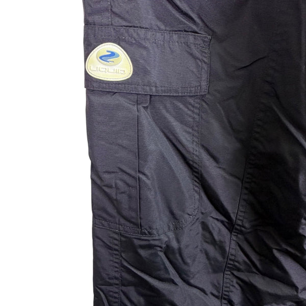 Liquid Womens Black Waterproof Snowboarding Pants Adjustable Waist Sz Large