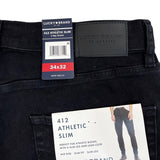 Lucky Brand Mens 412 Athletic Slim Jeans Black Mid Rise Stretch Sz 34x32 - New