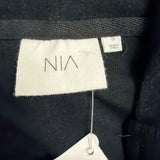 Nia Womens Black Hooded Romper With Elastic Waist & Long Sleeves Size S