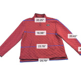 Eddie Bauer Womens Red Quilted & Mock Neck Pullover Sweatshirt Size XL 