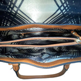 London Fog Women’s Brown Faux Leather Taupe Snake Print Tote Bag - New