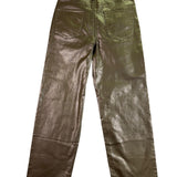 Banana Republic Womens Gold Metallic High-Rise Straight Jean Sz 27