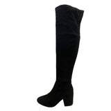 Bar III Women’s Black Suede Block Heel Over-The-Knee Boots Size 8M