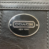 Coach Women’s Black Fabric & Leather Monogram Adjustable Strap Crossbody Bag