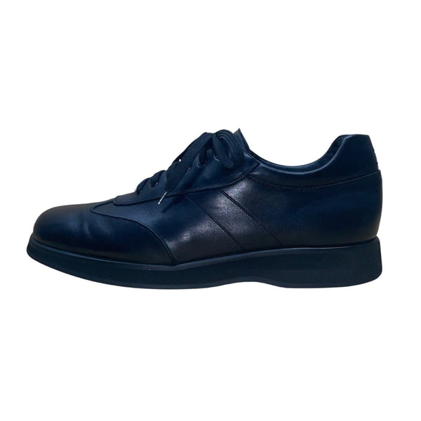 Salvatore Ferragamo Florence Men’s Black Leather Lace-Up Sport Shoes Size 12D
