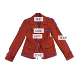 Talbots Women Orange Wool Blend Tailored Blazer Jacket Button Front Size 2