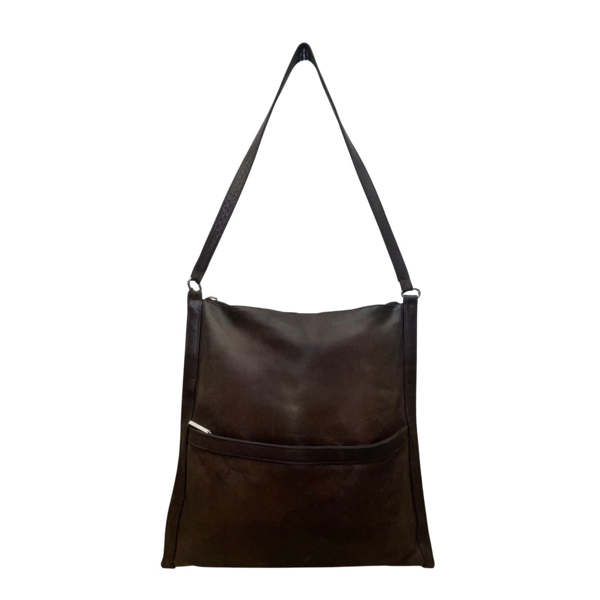 Halston Women’s Brown Leather Large Pocket Everyday Tote Shoulder Bag