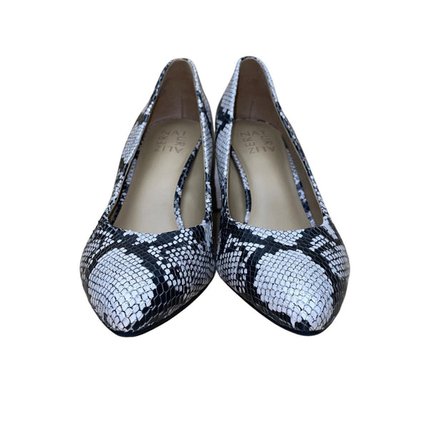 Naturalizer Women’s Alabaster Snake Embossed Mid-Heels Evie Pumps Size 7.5 M