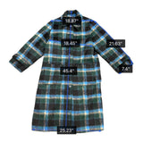 Free Assembly Womens Black Multi-Color Plaid Coat Sz L