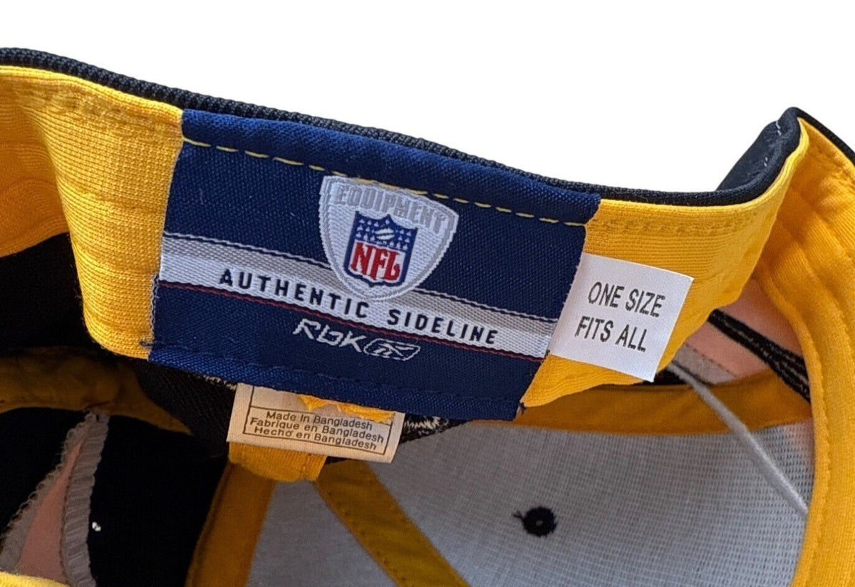 Pittsburgh Steelers NFL Reebok Adjustable Baseball Hat Black/Yellow