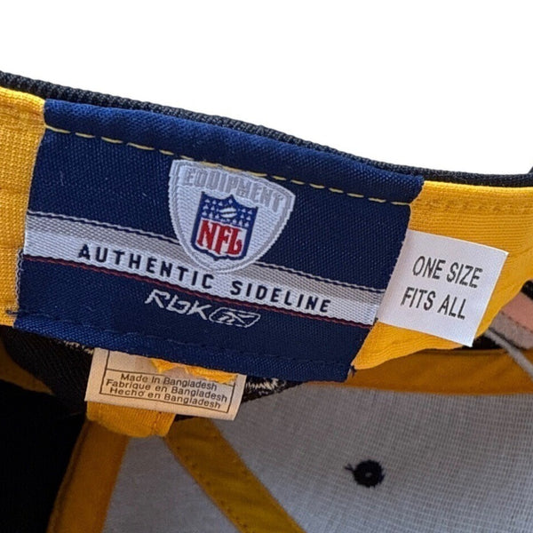 Pittsburgh Steelers NFL Reebok Adjustable Baseball Hat Black/Yellow