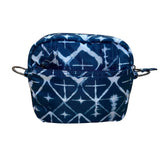 Lug Women’s Blue Nylon Quilted Abstract Pattern & Pockets Swing Crossbody Bag