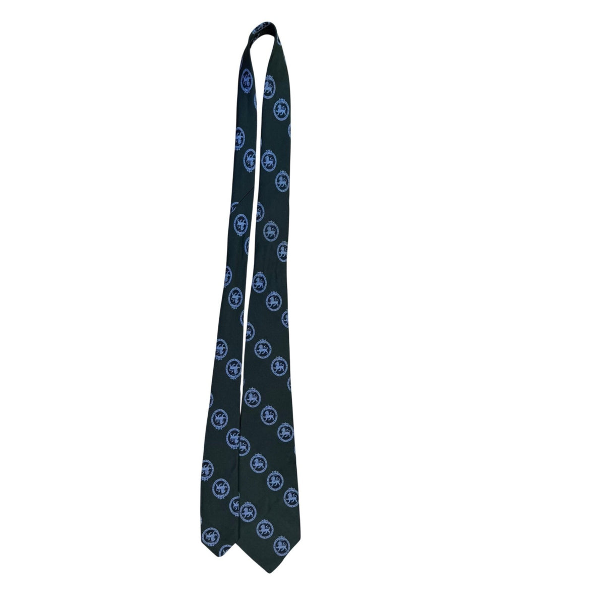 Lord & Taylor Mens Green All Silk Patterned Tie British Crested Club  Details