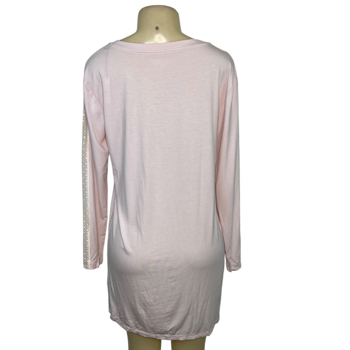 Victorias Secret Light Pink Long-Sleeve Pajama Lace Sleeve Detail Size S - New