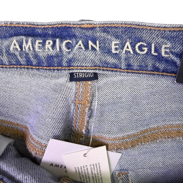American Eagle Womens Super High-Rise Strigid Baggy Straight Jeans Size 8 29W