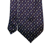 Claiborne Mens Burgundy Silk Paisley Necktie Classic Pattern 