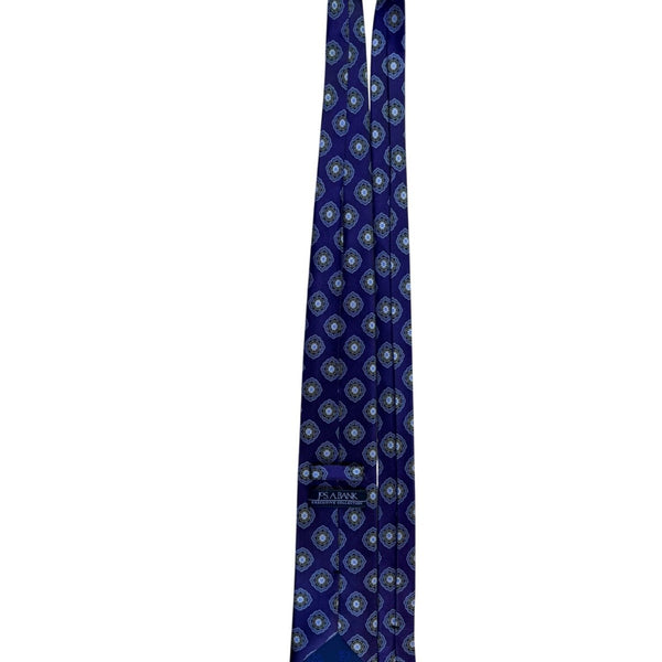 Jos A. Bank Mens Purple 100% Silk Tie Mandala Print Pattern Executive Collection