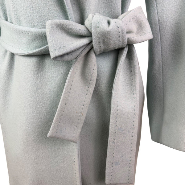 Louben Womens Mint Wool & Cashmere Blend Belted Blazer Coat Size 4