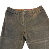 D&G Women’s Brown Cotton Corduroy Flared Pants Button Pockets Italy