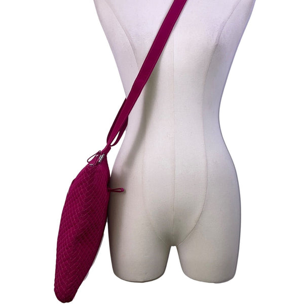 Vera Bradley Women’s Pink Quilted Zipper Closure Iconic Hipster Crossbody Bag