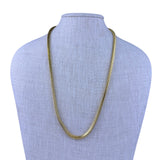 Monet Womens Gold Tone Metal Herringbone Chain Necklace Authentic Triple Plated