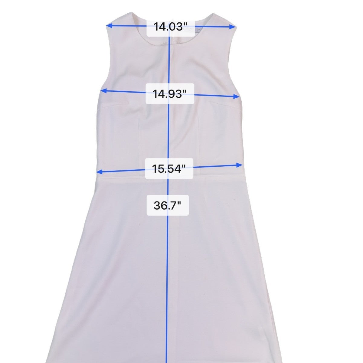 Kala Womens White Silk Sleeveless A-Line Dress Keyhole Detail Size S