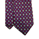 Jos A Bank Mens Burgundy Polyester Floral-Print Neck Tie Executive Collection