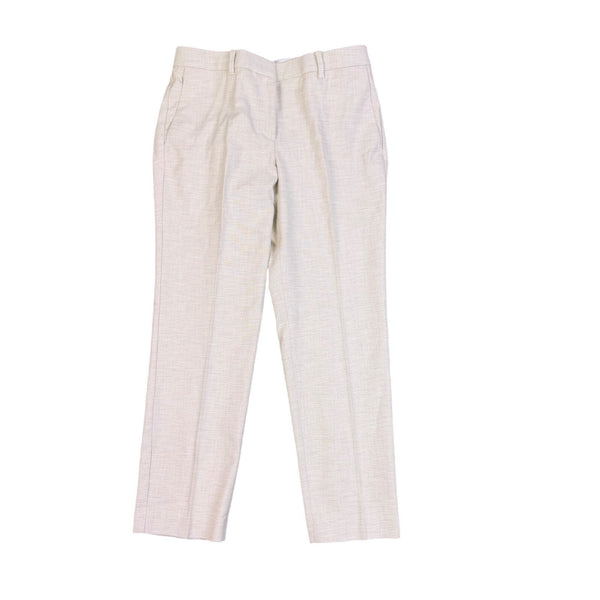 Ann Taylor Womens Beige Cotton Viscose Blend Petite Curvy Fit Pants Size 8P