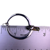 Robert Lee Morris Silver Tone Amethyst Drop Hoop Earrings Polished Finish RLM
