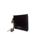 Aldo Women’s Black Leather With Key & Logo Keychain Cardholder
