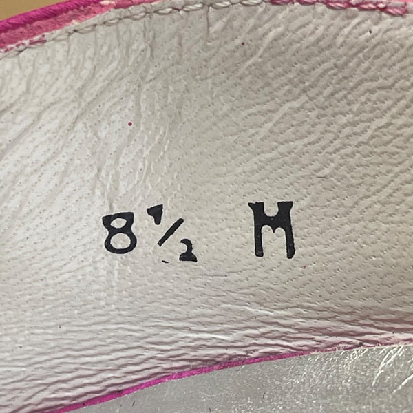 Stuart Weitzman Women’s Pink Satin Open Toe Bow Embellished DOrsay Heel Sz 8.5