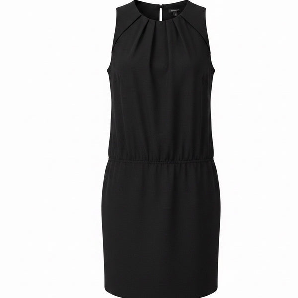 Ann Taylor Womens Black Sleeveless Shift Dress Keyhole Back Detail Size 12