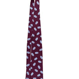 Josh Bach Men’s Red Silk Fingerprint Print Neck Tie Stylish Accessory