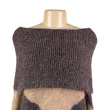 Zara Womens Brown/Beige Argyle Pattern Knit Sweater  Size S