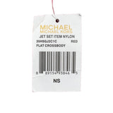 Michael Kors Women's Red Jet Set Flat Crossbody Bag With Gold Accents Sz M - NWT