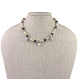 Pasina Womens Multicolor Freshwater Pearl Necklace Modern Bead Design