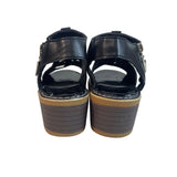 Shoes Vip Women's Black Wedge Sandals Sz 40 (9.5 US)