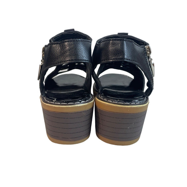 Shoes Vip Women's Black Wedge Sandals Sz 40 (9.5 US)