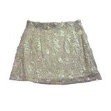 Kenneth Cole Women Beige Sequin Mini Skirt Polyester Blend Size M