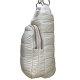 WanderFull Women’s Ivory Glossy Quilted Crossbody Hydrobag With Adjustable Strap