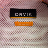 Orvis Mens Red Short Sleeve Button-Up Performance Shirt Size XL