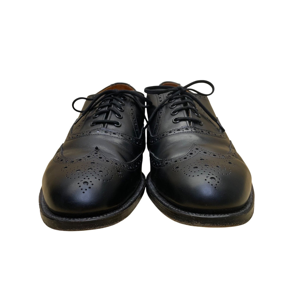 Tricker’s Mens Black Leather Brogues Lace-Up Classic Dress Shoes Size 10US
