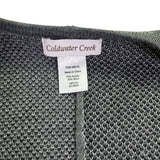 Coldwater Creek Colorblock Open Front Poncho Wrap