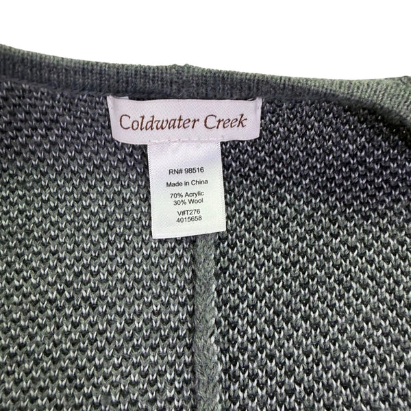 Coldwater Creek Colorblock Open Front Poncho Wrap