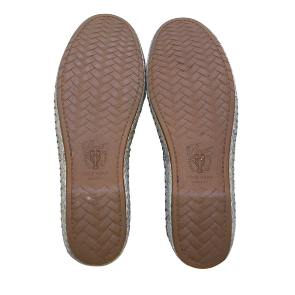 Cole Haan Women’s Marine Blue Leather Cloudfeel Espadrille Slip-On Shoes Sz 6.5B