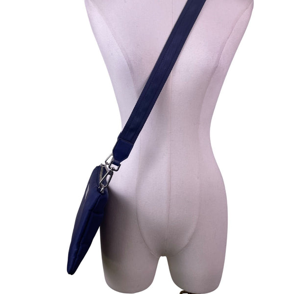 Calvin Klein Women’s Blue Nylon Adjustable Strap Compact Crossbody Bag