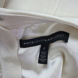 White House Black Market Womens White Black Sleeveless Flare Dress Size 6