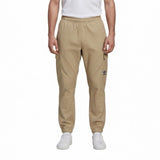 Adidas Mens Beige Cargo Pants Elastic Waist Logo Detail Stylish Design Sz S